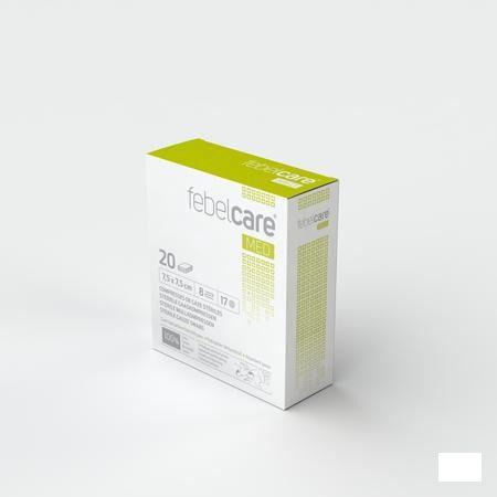 Febelcare Gaaskompres Steriel 7,5x 7,5cm 20x1