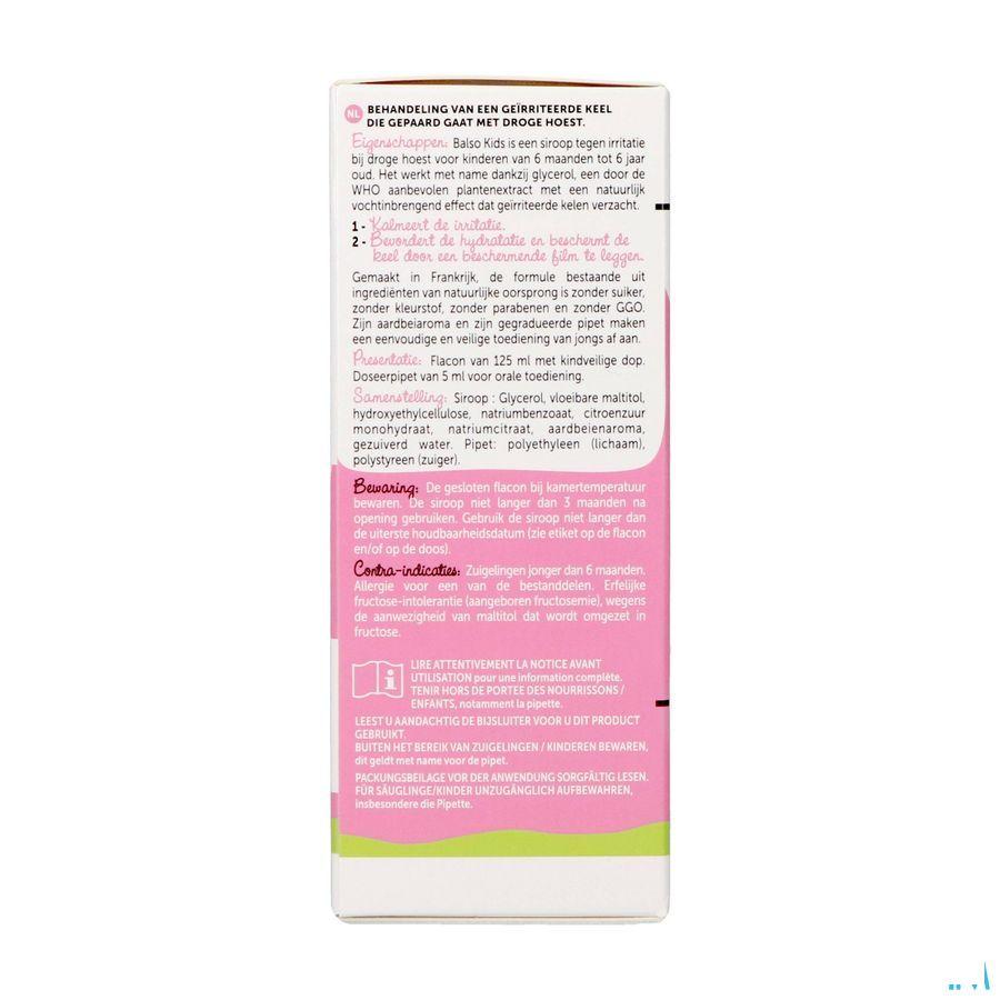 Balso Kids Hoestsiroop Z/Suiker 125ml + Pipet