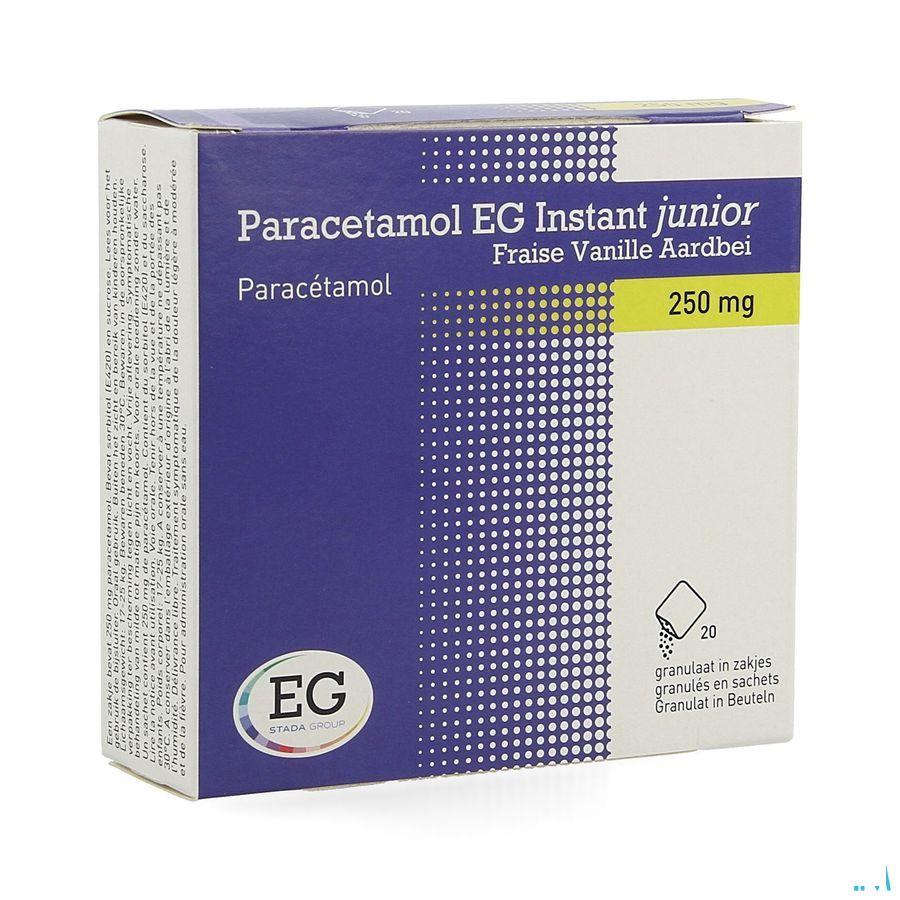 Paracetamol Eg Inst.Junior250 mg Van-Aardb.Zakje 20  -  EG