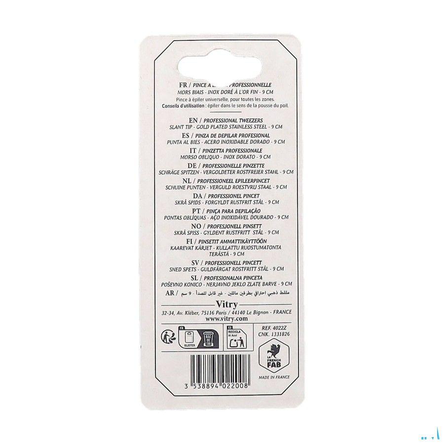 Vitry Prestige Pince Epil Prof Oblique Inox 4022  -  Vitry