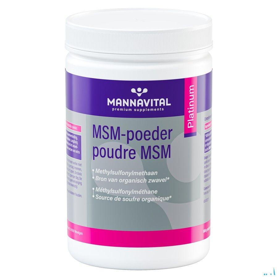Mannavital Msm Poeder Platinum 500 Gr