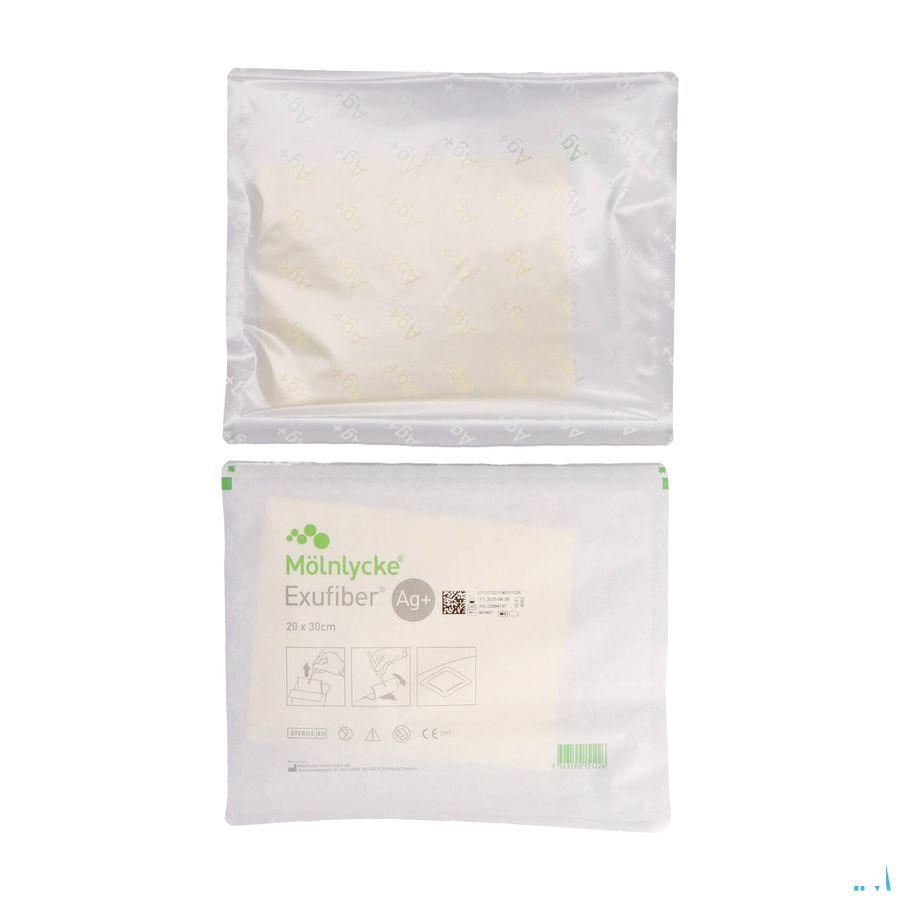 Exufiber Ag Gel.Fibre Dressing Ster 20 X 30cm 5