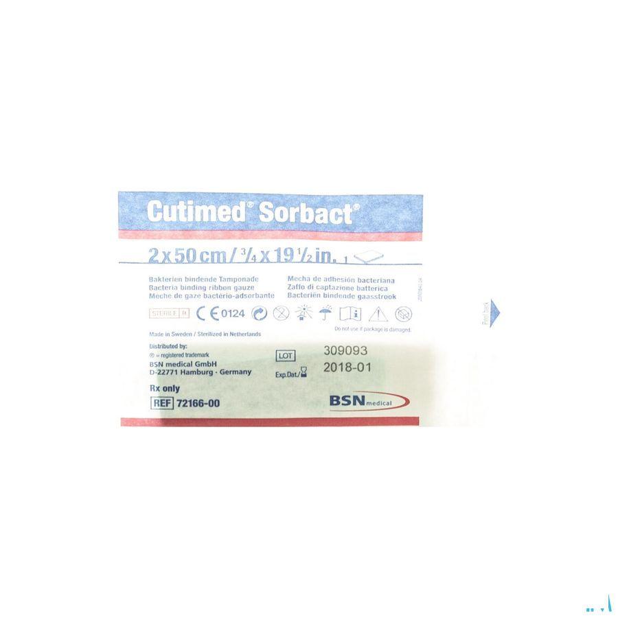 Cutimed Sorbact Gaasstrook 2x50cm 1 7216600