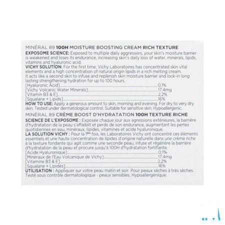 Vichy Mineral 89 Creme Rijk 50 ml
