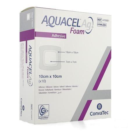 Aquacel Ag Foam Adhesief 10X10Cm 10