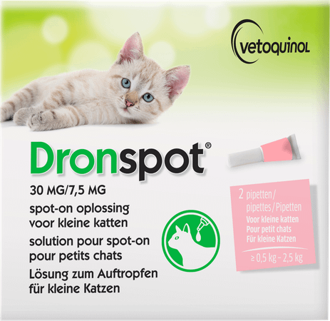 Dronspot 30 mg/7,5 mg Spot-On Kat Kl.>0,5-2,5Kg Pip2