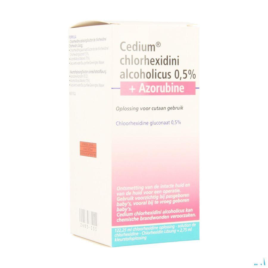 Cedium Chlorhexidini Gluc Alc 0,5% 125 ml + azorubine