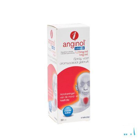 Anginol Lidocaine Spray Buccal 30 ml
