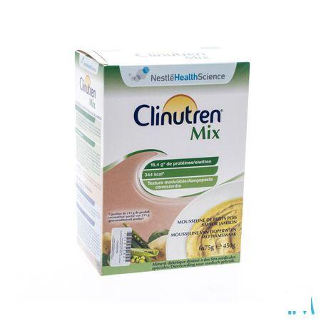 Clinutren Mix Jambon-Petit Pois  Sach 6X75G