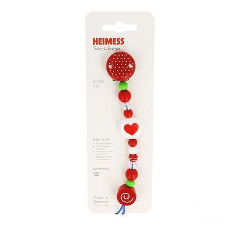 Heimess Fopspeenketting Plastic Hart  -  Bomedys