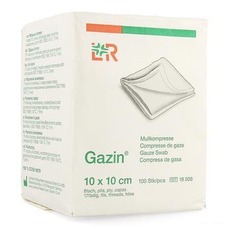 Gazin Kompres Niet steriel 8p 10,0x10,0cm 100 18506  -  Lohmann & Rauscher