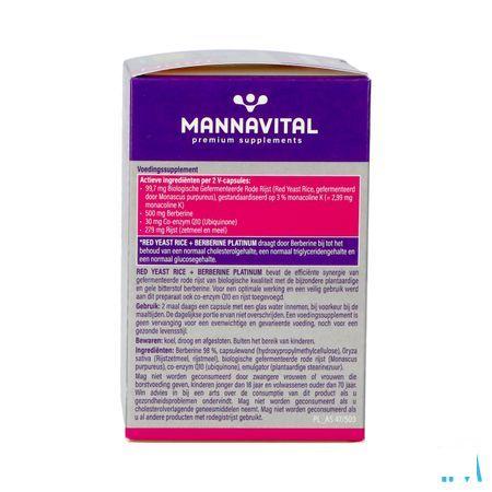 Mannavital Red Yeast Rice + Berberine Plat.V-Caps 60  -  Mannavita