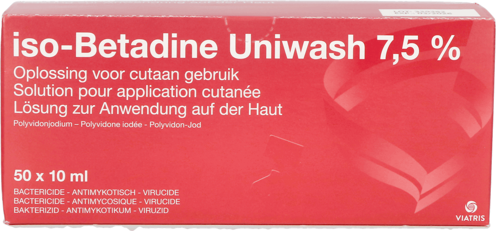 Iso Betadine Uniwash 7,5% 50 x 10 ml