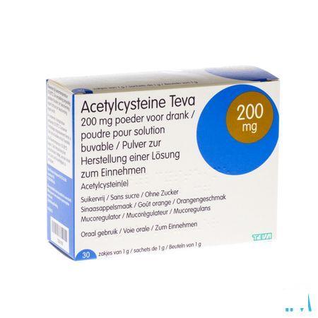 Acetylcysteine Teva 200 mg Pdr Sach 30 X 200 mg