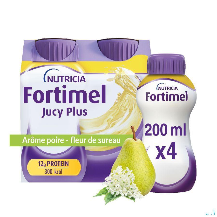 Fortimel Jucy Plus Peer Vlierbloes. 4 x 200 ml 185088