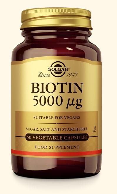 Solgar Biotin 5000 µg V-Capsule 100  -  Solgar Vitamins