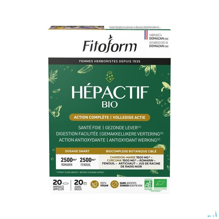 Hepactif Bio Ampullen 20x10 ml Fitoform  -  Bioholistic Diffusion
