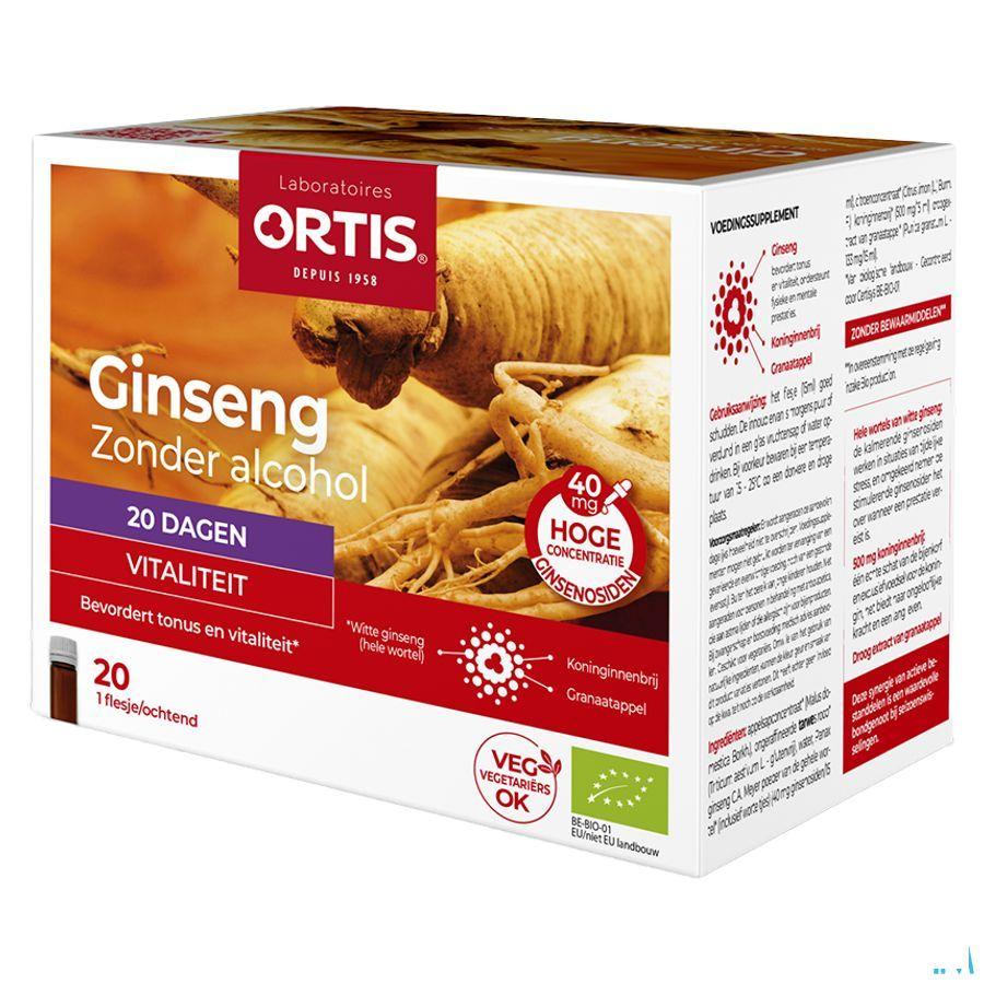 Ortis Ginseng Bio Z/Alcohol 20X15 ml  -  Ortis