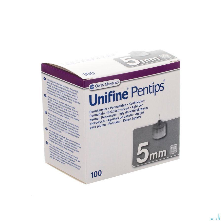 Unifine Pentips Pennaald 31G 5Mm 100 An3551  -  Line-Gold