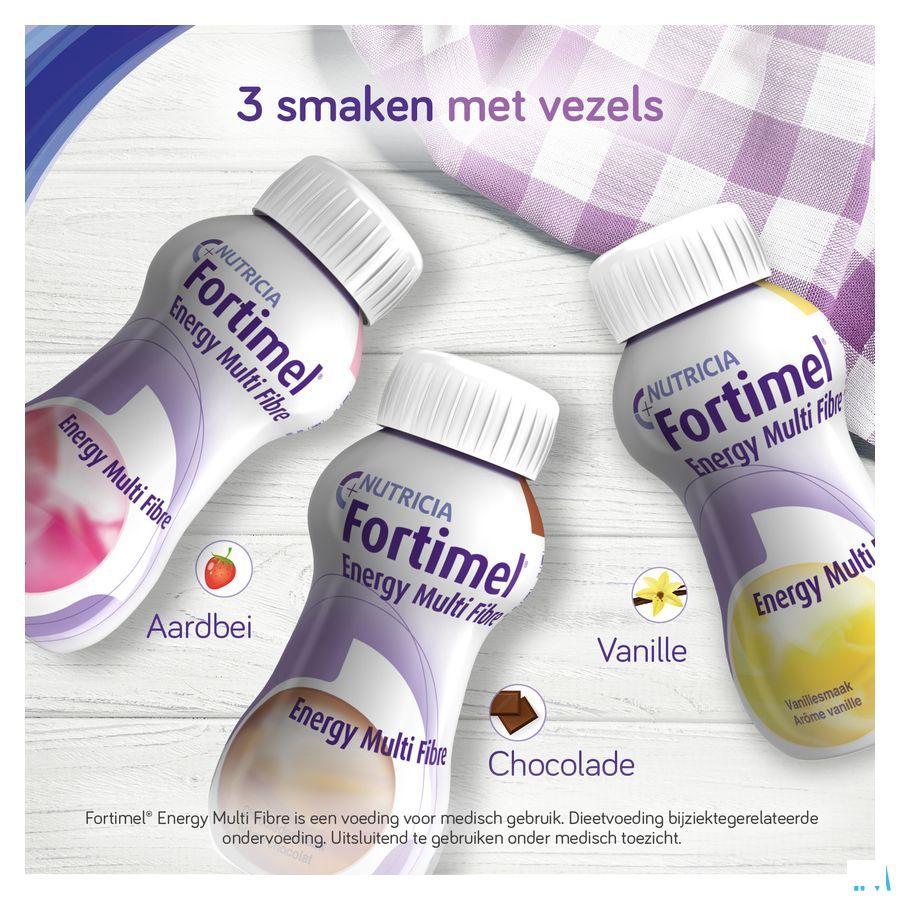 Fortimel Energy Multi Fibre Vanille 4x200 ml  -  Nutricia