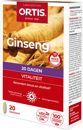 Ortis Vitalite Ginseng 20 Comp 20  -  Ortis