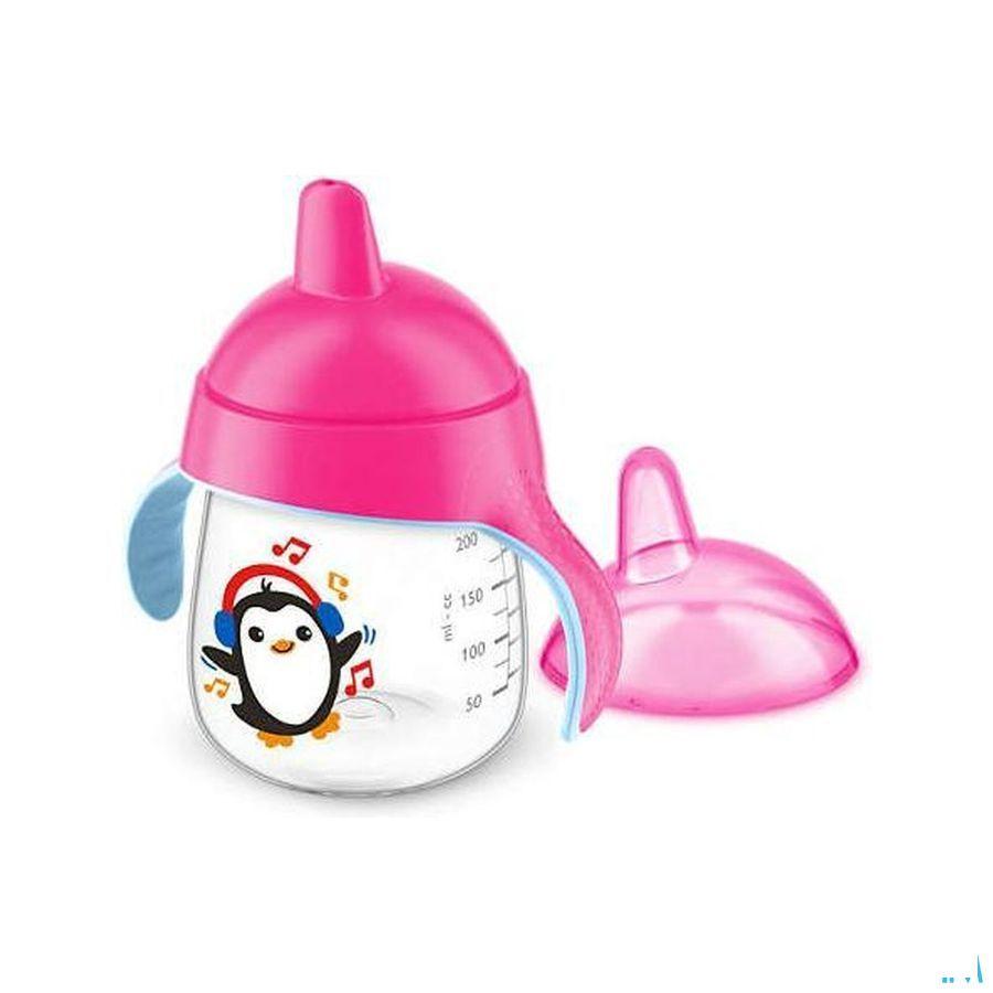 Philips Avent Lekvrije Pinguin Beker 260 ml Roze