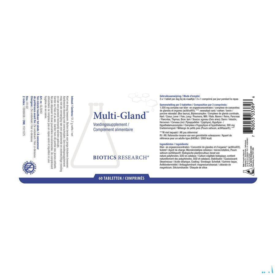 Biotics Multi-Gland 60 comprimés  -  Energetica Natura