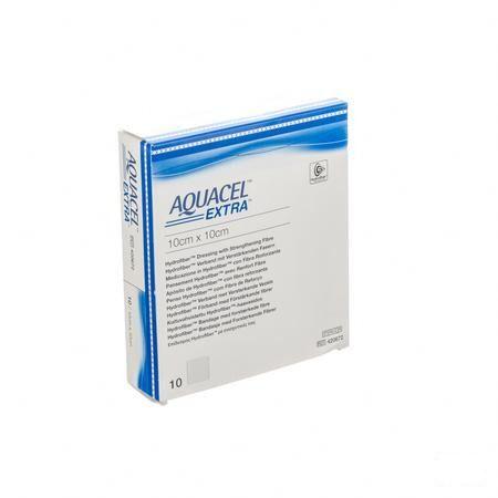 Aquacel Extra Verband Hydrofiber + versterk. 10x10cm 10  -  Convatec