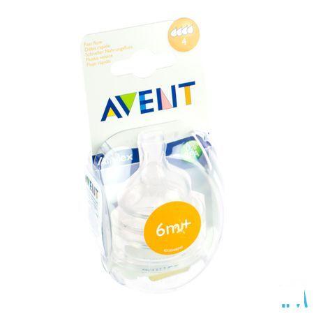 Philips Avent Tetine Fast 4trous 2 Scf634/27  -  Bomedys