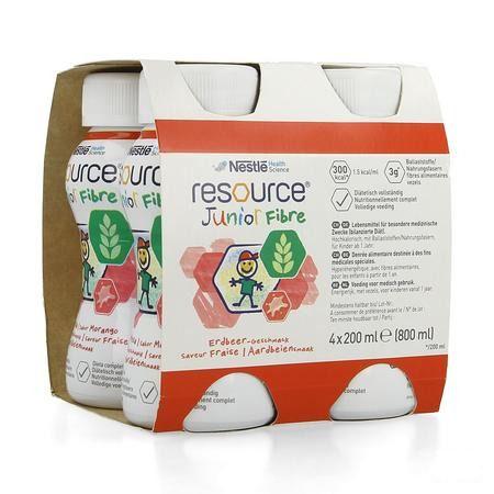 Resource Junior Fibre Aardbei 4x200 ml  -  Nestle