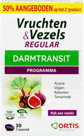 Ortis Vruchten & Vezels Regular Tabletten 2x30  -  Ortis