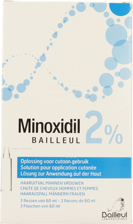 Minoxidil Biorga 2% Oplossing Cutaan Koffer Flacon 3x60 ml
