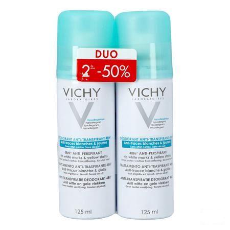 Vichy Deo Anti trace Aerosol 48u Duo 2x125 ml  -  Vichy
