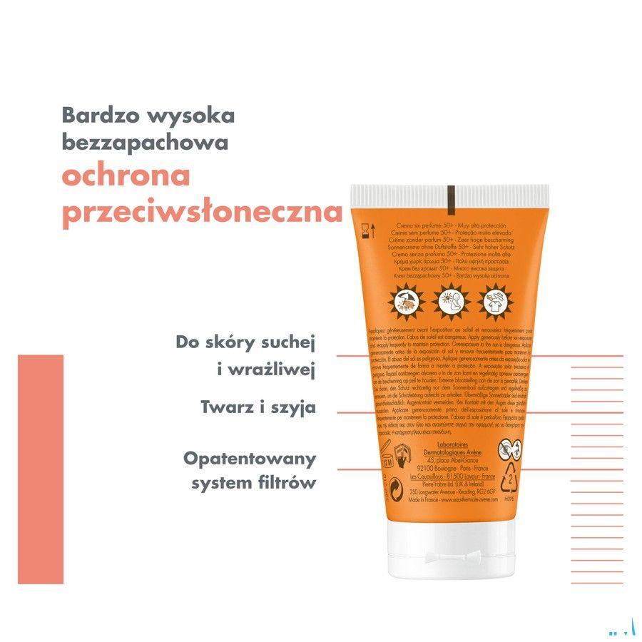 Avene Zon Ip50 + Creme Zonder Parfum 50 ml  -  Avene