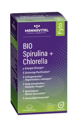 Mannavital Bio Spirulina + chlorella - 240 V-tabl 