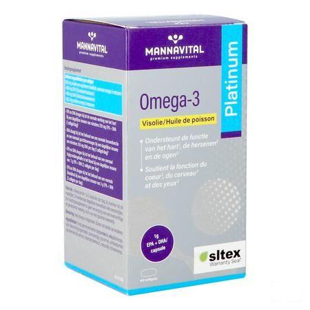 Mannavital Omega 3 Huile Poisson Softgels 60  -  Mannavita