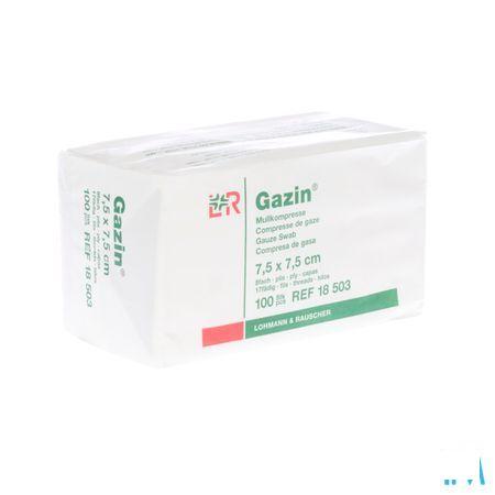 Gazin Kompres Niet steriel 8p 7,5x 7,5cm 100 18503  -  Lohmann & Rauscher