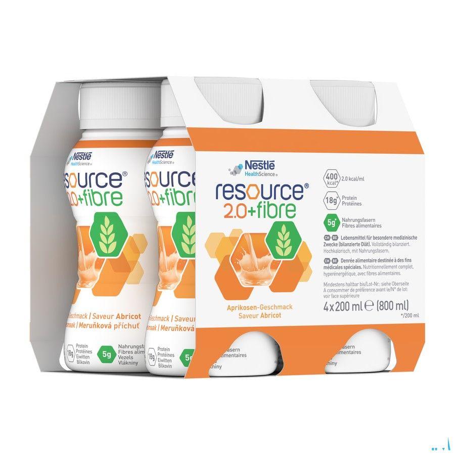 Resource 2.0 Fibre Abricot 4x200 ml 12100729  -  Nestle