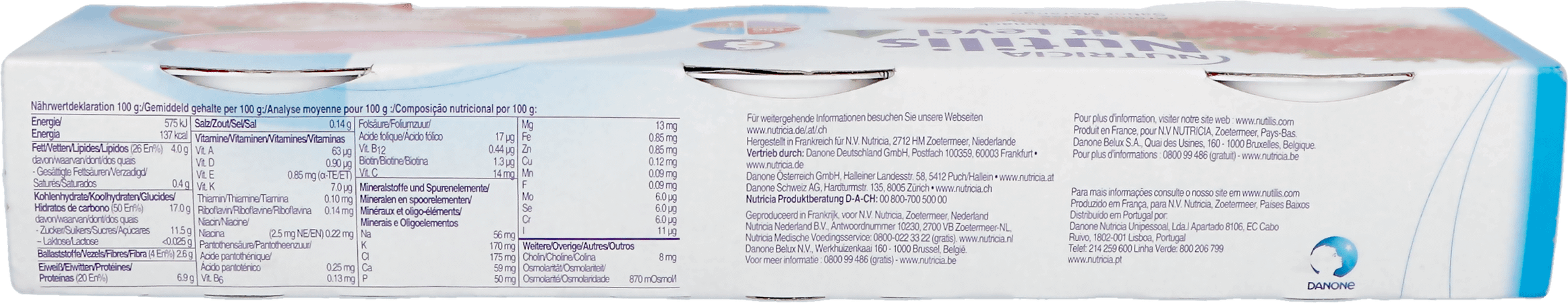 Nutilis Fruit Stage 3 Aardbei 3x150 gr  -  Nutricia