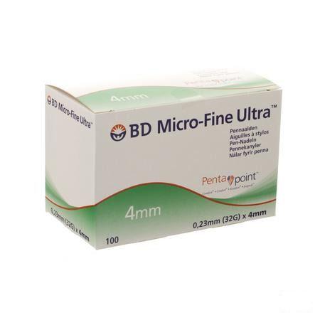 Bd Microfine Ultra Pennaald 4Mm 32G Easyflow 100