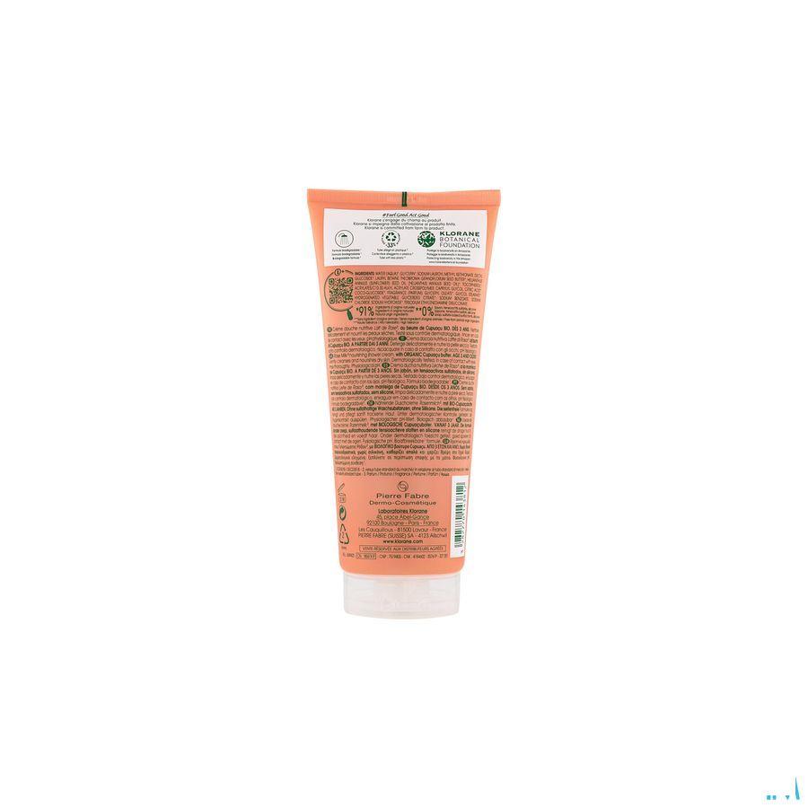 Klorane Corps DoucheCreme Lait Rose 200 ml