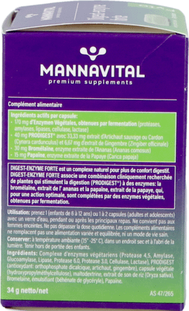 Mannavital Digest Enzyme Forte V-Capsule 60