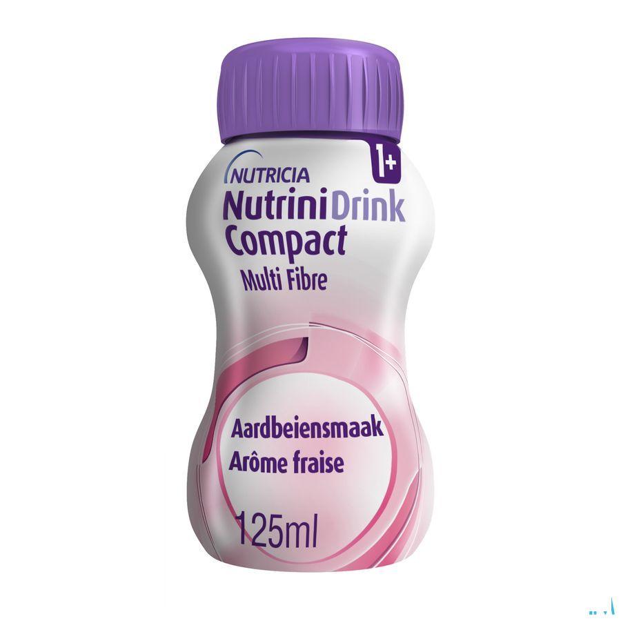Nutrinidrink Compact Multi Fibre Aardbei 4x125 ml  -  Nutricia