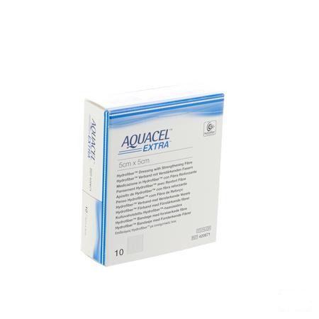 Aquacel Extra Verband Hydrofiber + versterk. 5x 5cm 10  -  Convatec