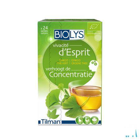 Biolys Ginkgo Groene Thee Zakjes 24  -  Tilman