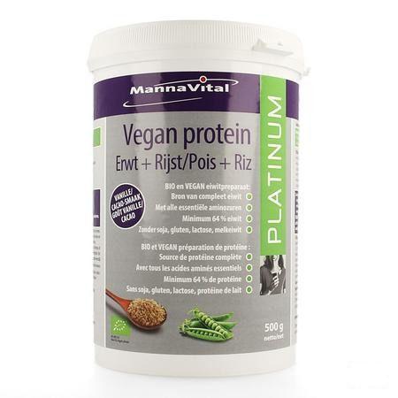 Mannavital Vegan Protein Pois + Riz 500 gr