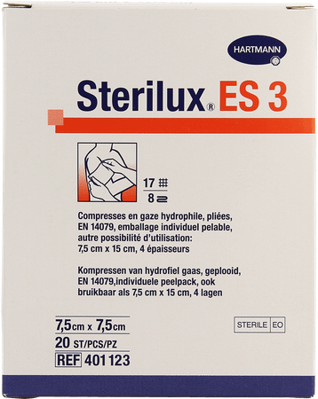 Sterilux Es3 Kompres Steriel 8Pl 7,5X 7,5Cm 20 4011239  -  Hartmann