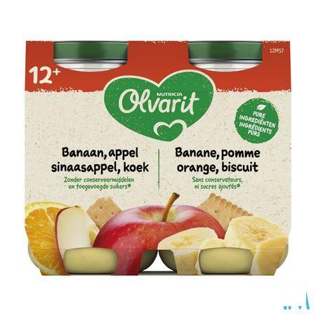 Olvarit Banaan Appel Sinaasappel Koek 2x200 gr 12m51  -  Nutricia