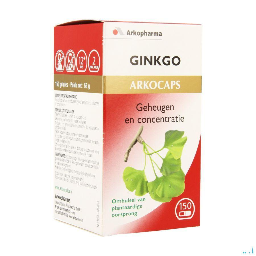 Arkocaps Ginkgo Biloba Plantaardig 150 3733110  -  Arkopharma