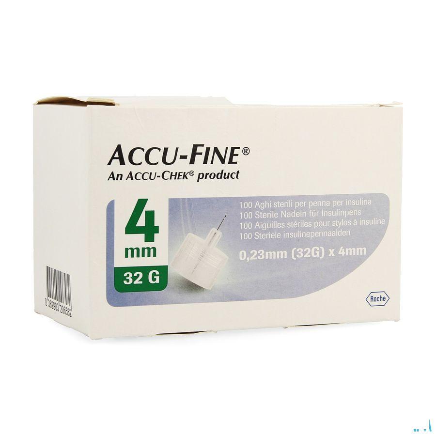 Accu Fine 32g 4mm 100  -  Roche Diagnostics